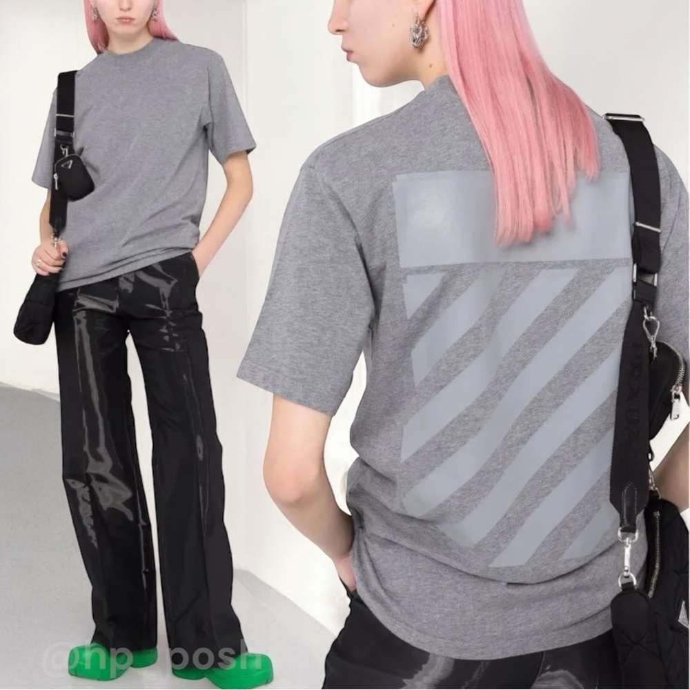 Off-White Diag-print gray colorway T-shirt size Large